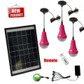 Off grid mini solar home led lighting kit with 3/6/9/12W solar panel for indoor lighting